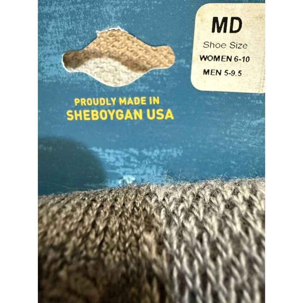 Wigwam Quest Pro Merino Wool Blend Tall Boot Socks Gray MD Over-Calf Made In USA